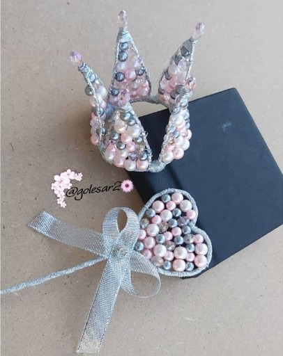 تاج کریستال و مروارید|golesar20