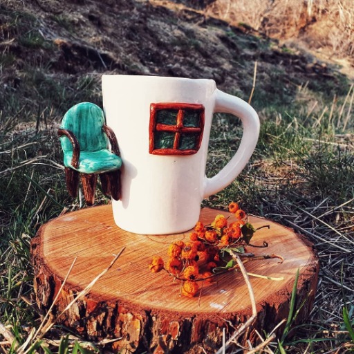 ماگ صندلی فیروزه ای 