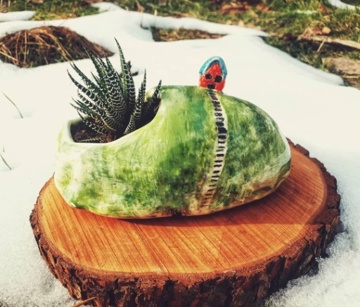 گلدون کلبه ای|nor.pottery