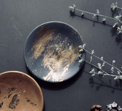 ظرف سفالى با ورق طلا|کوبـاچِـــه