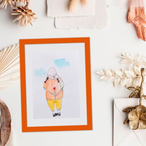 تابلو اگردیدی جوانی بر درختی تکیه کرده|چالو