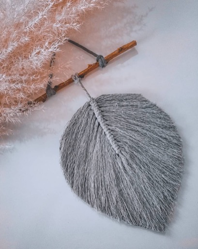 آویز تک برگ مکرومه|گالری بهار